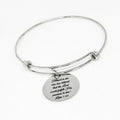 Blessed Is She Luke 1 45 Bracelet Stainless Steel Engraved Charm Inspirational Christian Jewelry Faith Gift For Women Scripture Bangle