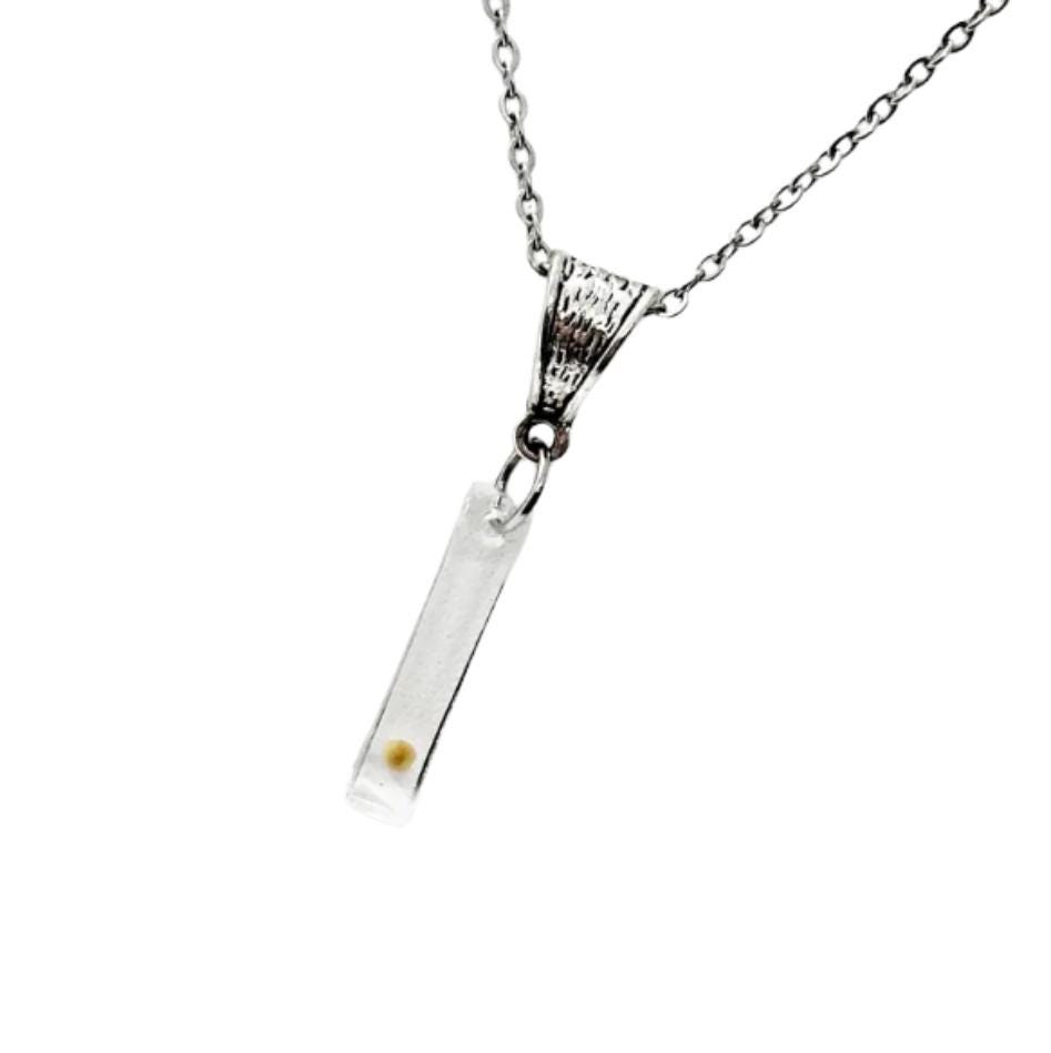 Mustard Seed Faith Necklace Stainless Steel Link Chain Resin Bar Pendant Christian Jewelry Inspired By Matthew 17 20 By JKCE Designs