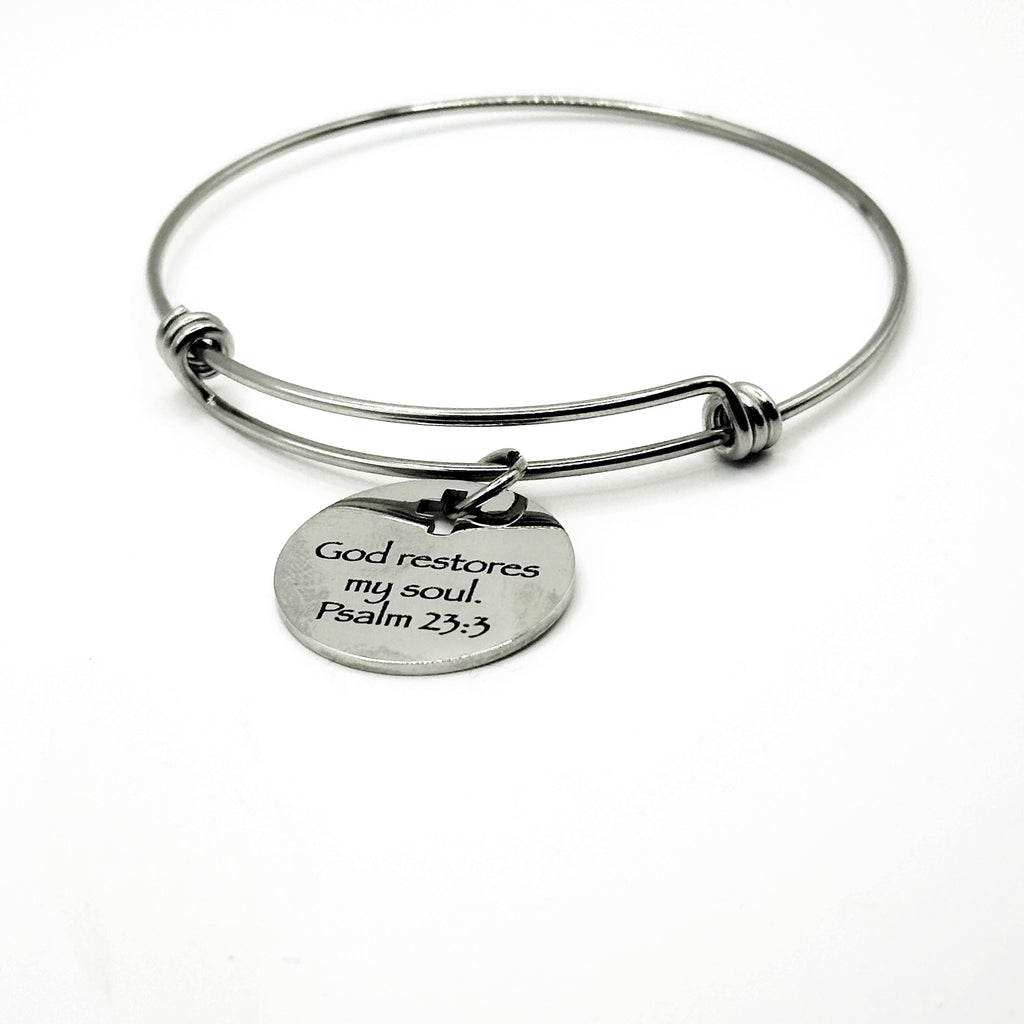 Psalm 23 Bracelet — God Restores My Soul Scripture Bracelet