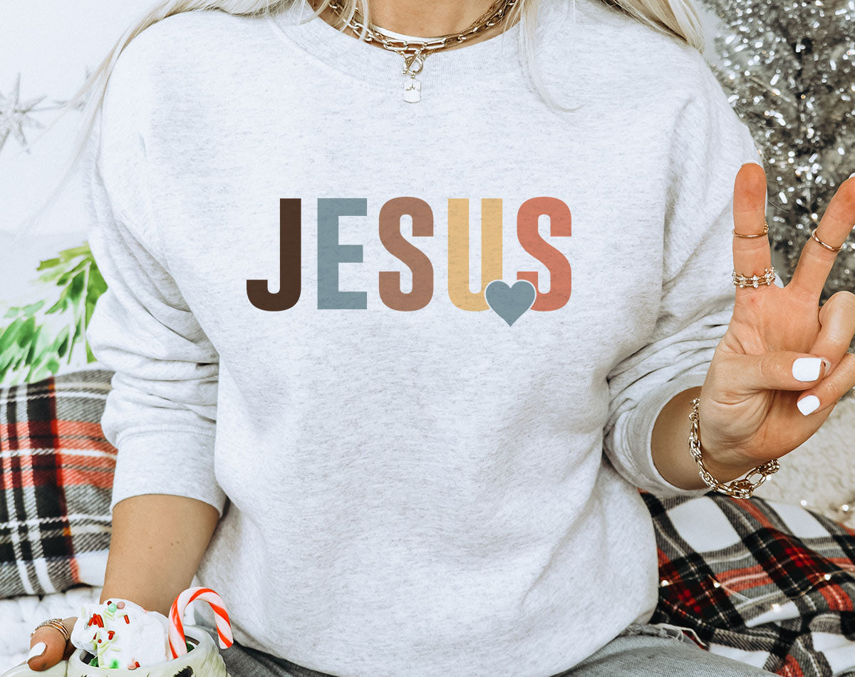 Jesus Heart Christian Easter Sweatshirt