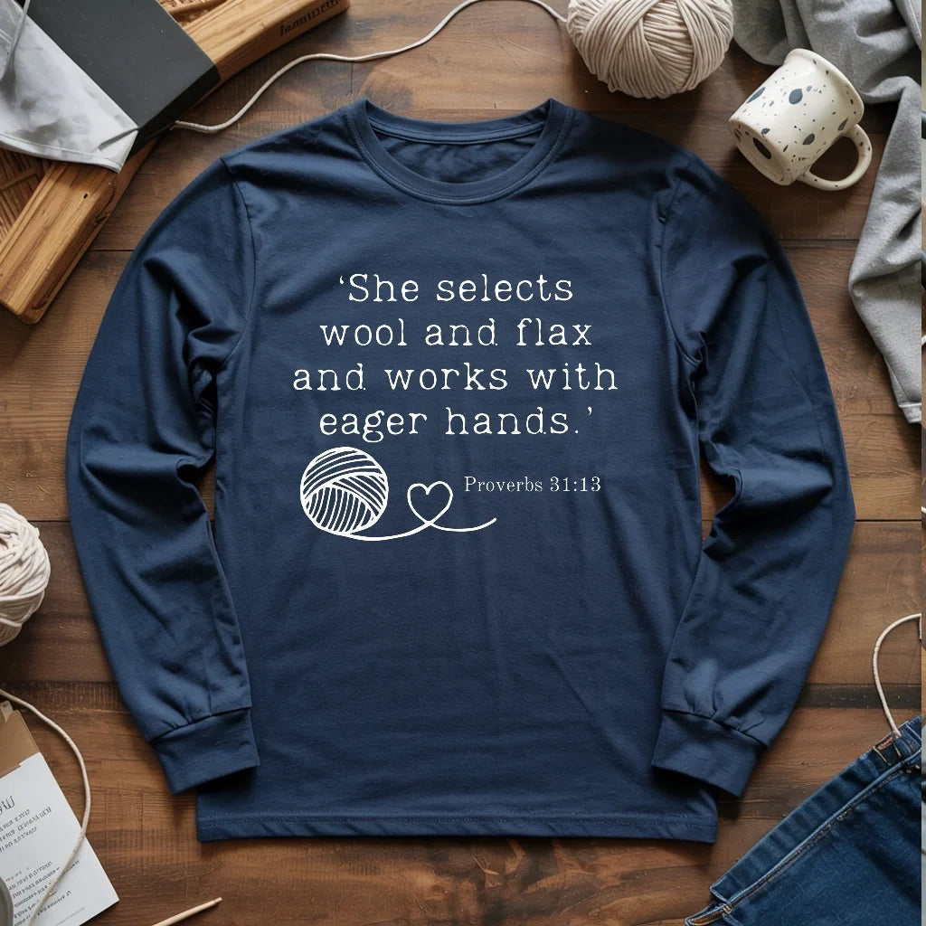Crochet In Bible Long Sleeve T-shirt